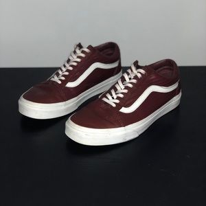 Leather Maroon Vans (Unisex)
